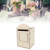 DIY Wooden Wedding Mailbox Post Box with Lock Key for Reception Wedding Anniversary Party Decoration JM01617 - Extra Image