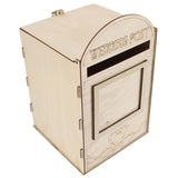 DIY Wooden Wedding Mailbox Post Box with Lock Key for Reception Wedding Anniversary Party Decoration JM01618