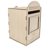 DIY Wooden Wedding Mailbox Post Box with Lock Key for Reception Wedding Anniversary Party Decoration JM01618