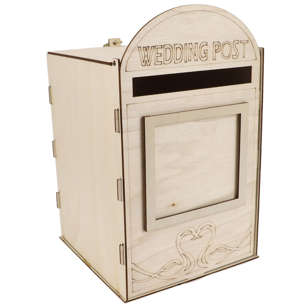 DIY Wooden Wedding Mailbox Post Box with Lock Key for Reception Wedding Anniversary Party Decoration JM01618