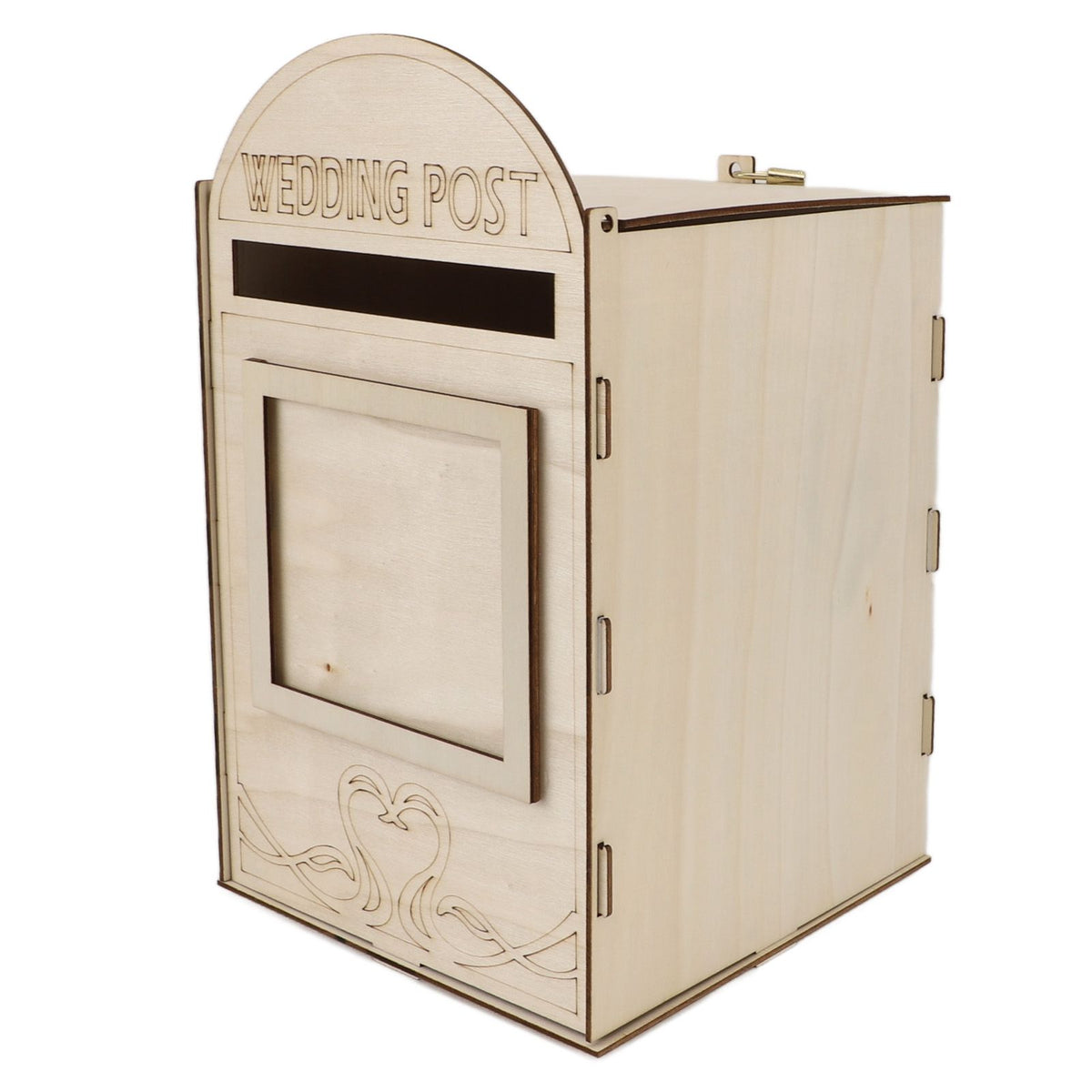 DIY Wooden Wedding Mailbox Post Box with Lock Key for Reception Wedding Anniversary Party Decoration JM01618