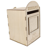 DIY Wooden Wedding Mailbox Post Box with Lock Key for Reception Wedding Anniversary Party Decoration JM01618 - Extra Image