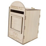 DIY Wooden Wedding Mailbox Post Box with Lock Key for Reception Wedding Anniversary Party Decoration JM01618 - Extra Image