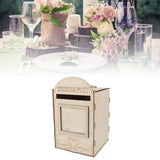 DIY Wooden Wedding Mailbox Post Box with Lock Key for Reception Wedding Anniversary Party Decoration JM01618 - Extra Image