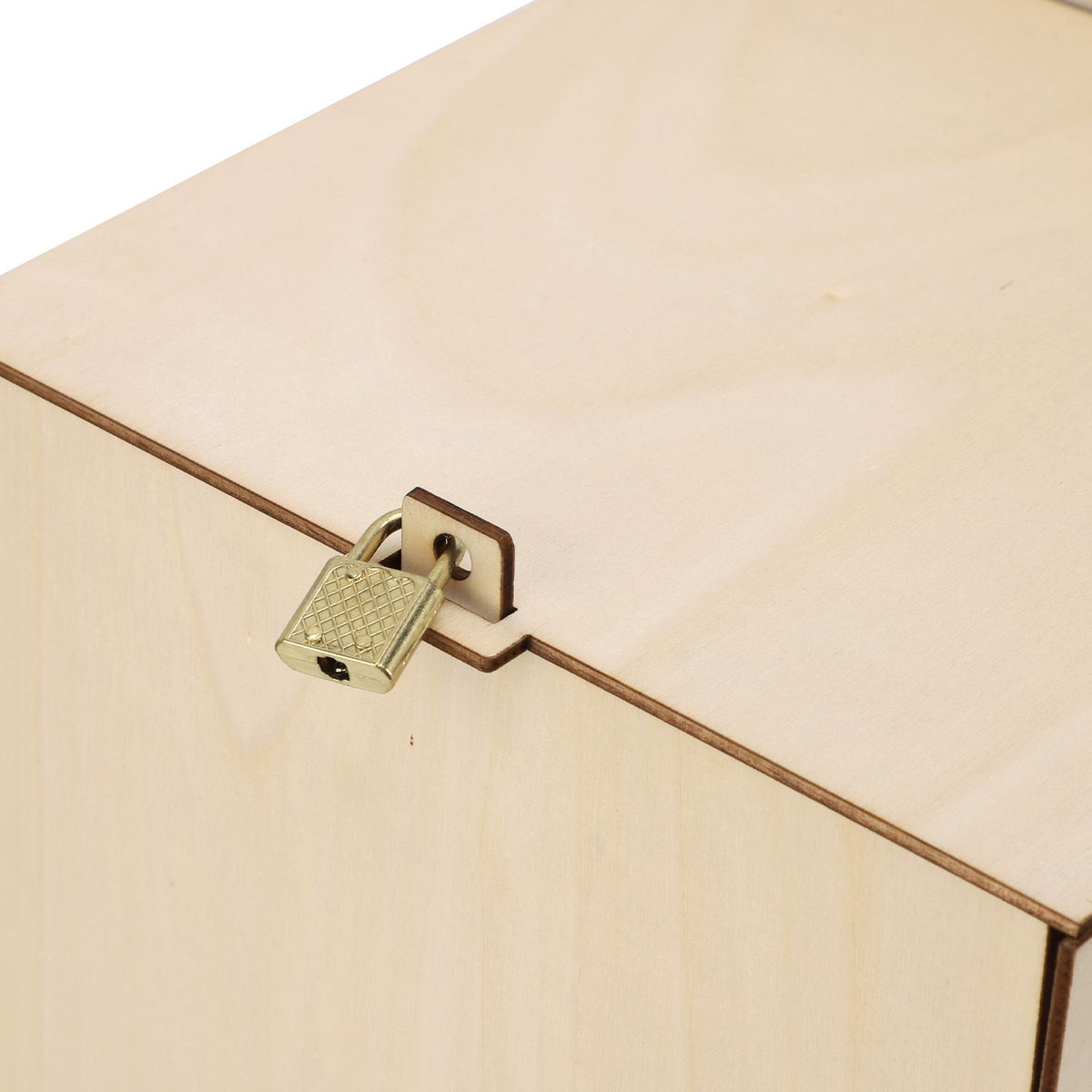 DIY Wooden Wedding Mailbox Post Box with Lock Key for Reception Wedding Anniversary Party Decoration JM01618