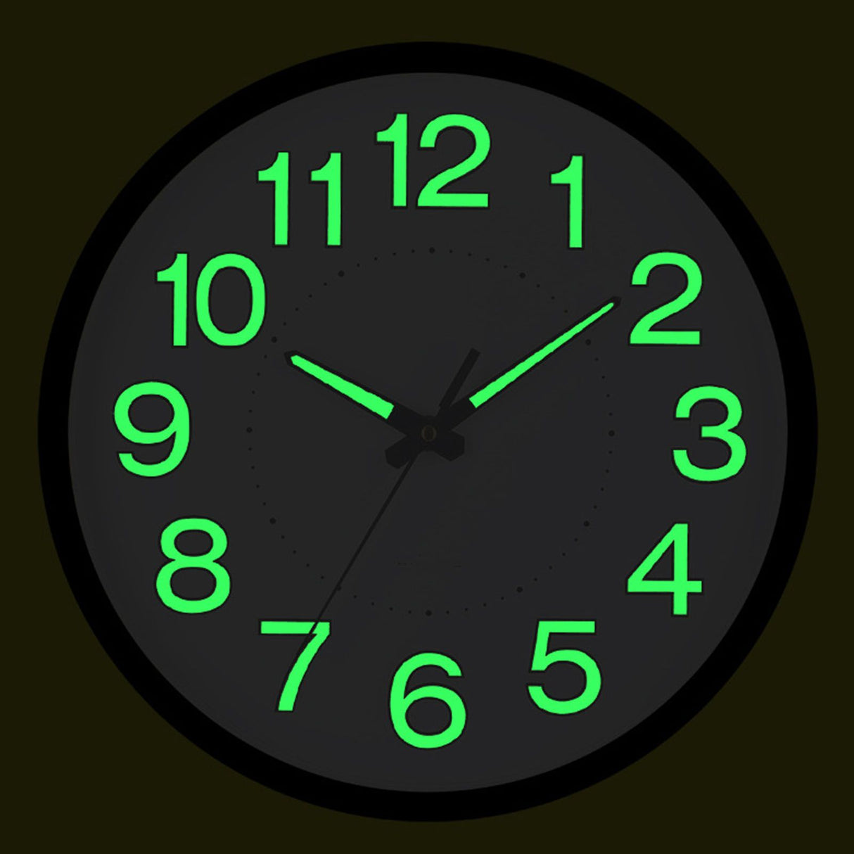 Silent Quartz Clock Plastic Wall Mounted Luminous Quiet for Living Room Bedroom 12in 30cm White Frame