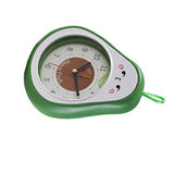 Cartoon Fruit Alarm Clock Kids Alarm Clock Decorative Ornaments Children Gift Student Gift Avocado - Side View