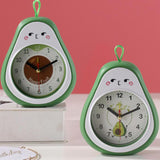 Cartoon Fruit Alarm Clock Kids Alarm Clock Decorative Ornaments Children Gift Student Gift Avocado - 45-Degree Angle