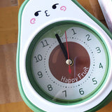 Cartoon Fruit Alarm Clock Kids Alarm Clock Decorative Ornaments Children Gift Student Gift Avocado