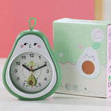 Cartoon Fruit Alarm Clock Kids Alarm Clock Decorative Ornaments Children Gift Student Gift Avocado - Extra Image