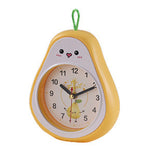 Cartoon Fruit Alarm Clock Kids Alarm Clock Decorative Ornaments Children Gift Student Gift Crystal Pea - Front View