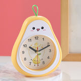 Cartoon Fruit Alarm Clock Kids Alarm Clock Decorative Ornaments Children Gift Student Gift Crystal Pea - 45-Degree Angle