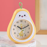 Cartoon Fruit Alarm Clock Kids Alarm Clock Decorative Ornaments Children Gift Student Gift Crystal Pea - Close-Up Angle