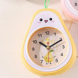 Cartoon Fruit Alarm Clock Kids Alarm Clock Decorative Ornaments Children Gift Student Gift Crystal Pea - Low Angle