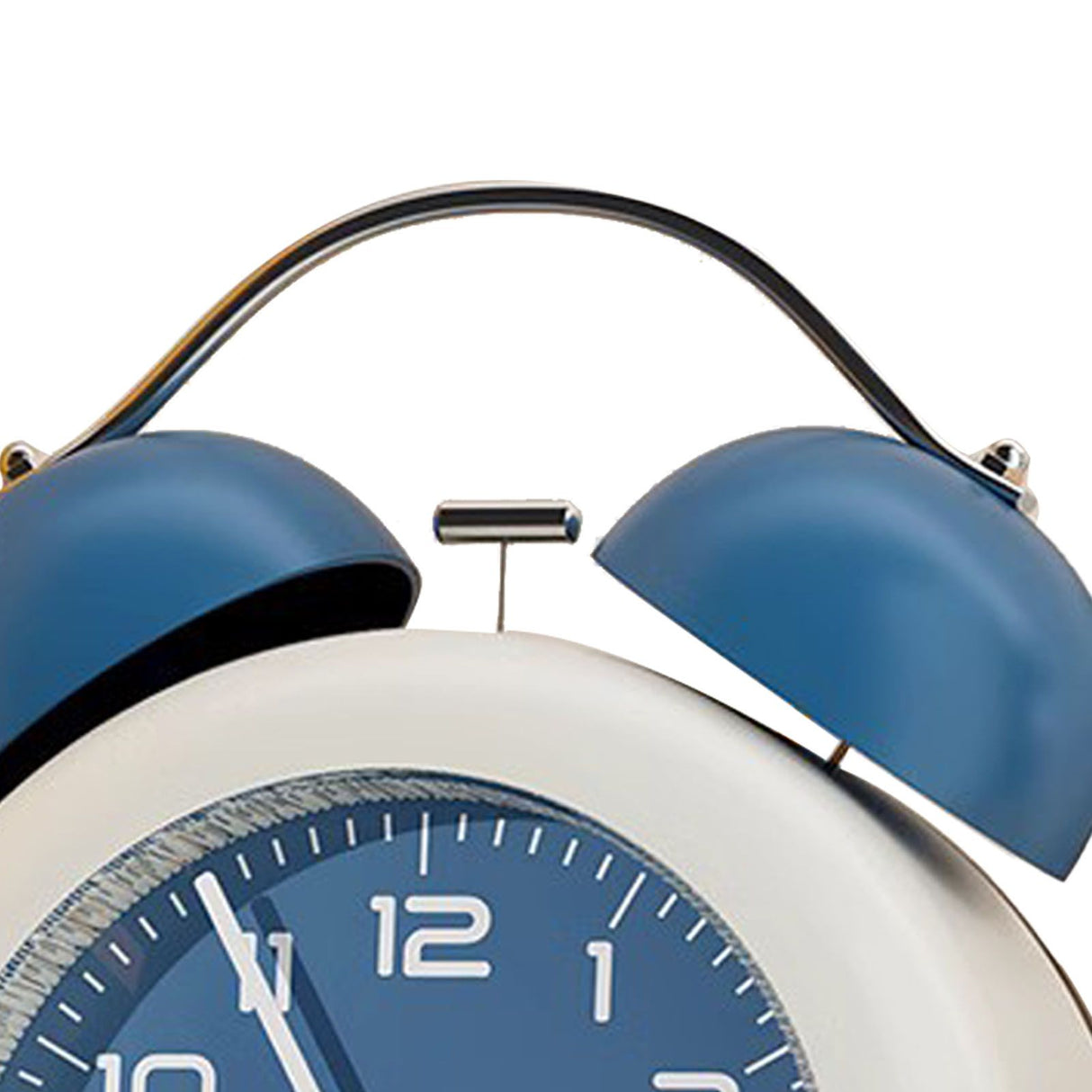 Twin Bell Alarm Clock for Kids ABS Battery Operated Cute Desktop Bedside Alarm Clock with Night Light for Bedroom Living Room Blue