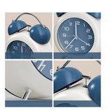 Twin Bell Alarm Clock for Kids ABS Battery Operated Cute Desktop Bedside Alarm Clock with Night Light for Bedroom Living Room Blue - Extra Image