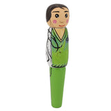 Puppet Pen Wooden Unique Ballpoint Cartoon Doctor Shape Ink Pen for Silly Gifts Stand Up Pen Decoration - 45-Degree Angle