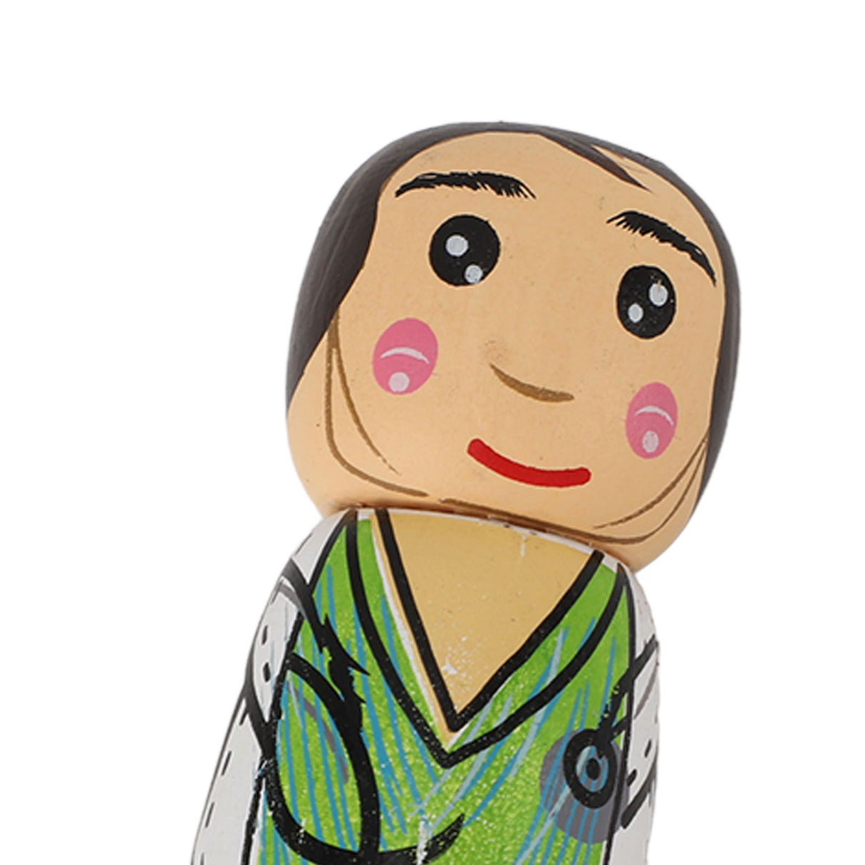 Puppet Pen Wooden Unique Ballpoint Cartoon Doctor Shape Ink Pen for Silly Gifts Stand Up Pen Decoration