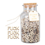 100PCS Jar of Fucks Mini Fucks to Give Wooden Letters Funny Gifts for DIY Crafts Scrapbooking Birthday Valentine's Day Anniversary Christmas