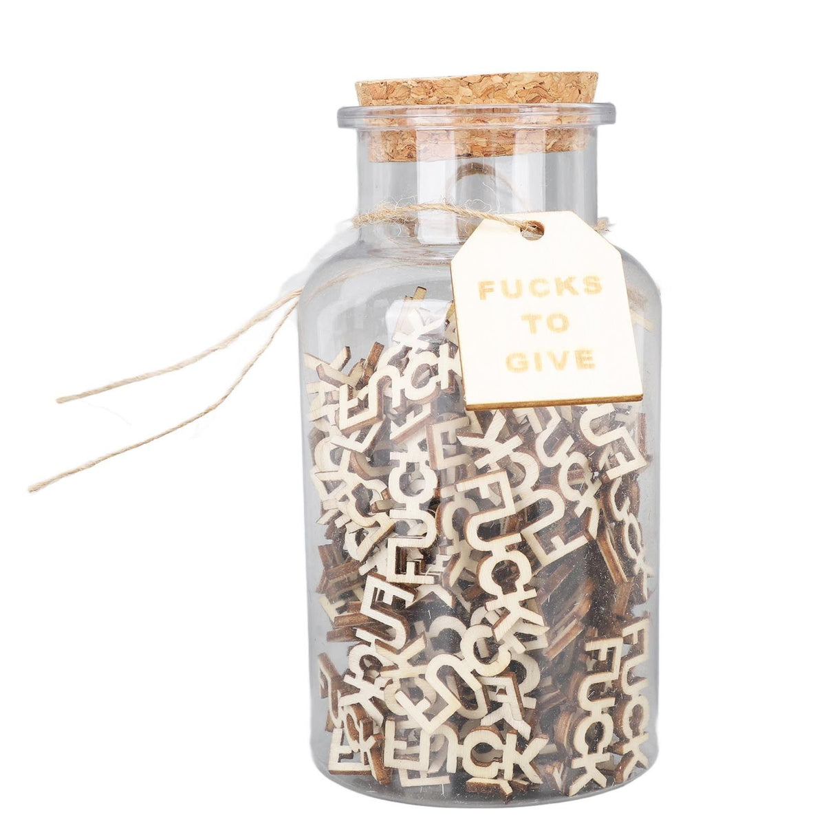 100PCS Jar of Fucks Mini Fucks to Give Wooden Letters Funny Gifts for DIY Crafts Scrapbooking Birthday Valentine's Day Anniversary Christmas