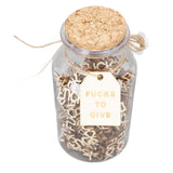 100PCS Jar of Fucks Mini Fucks to Give Wooden Letters Funny Gifts for DIY Crafts Scrapbooking Birthday Valentine's Day Anniversary Christmas - Side View