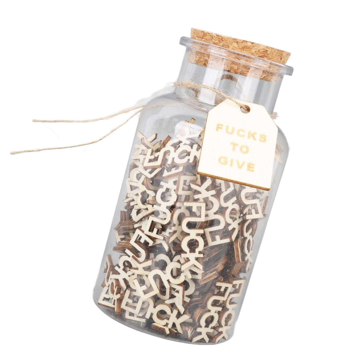 100PCS Jar of Fucks Mini Fucks to Give Wooden Letters Funny Gifts for DIY Crafts Scrapbooking Birthday Valentine's Day Anniversary Christmas