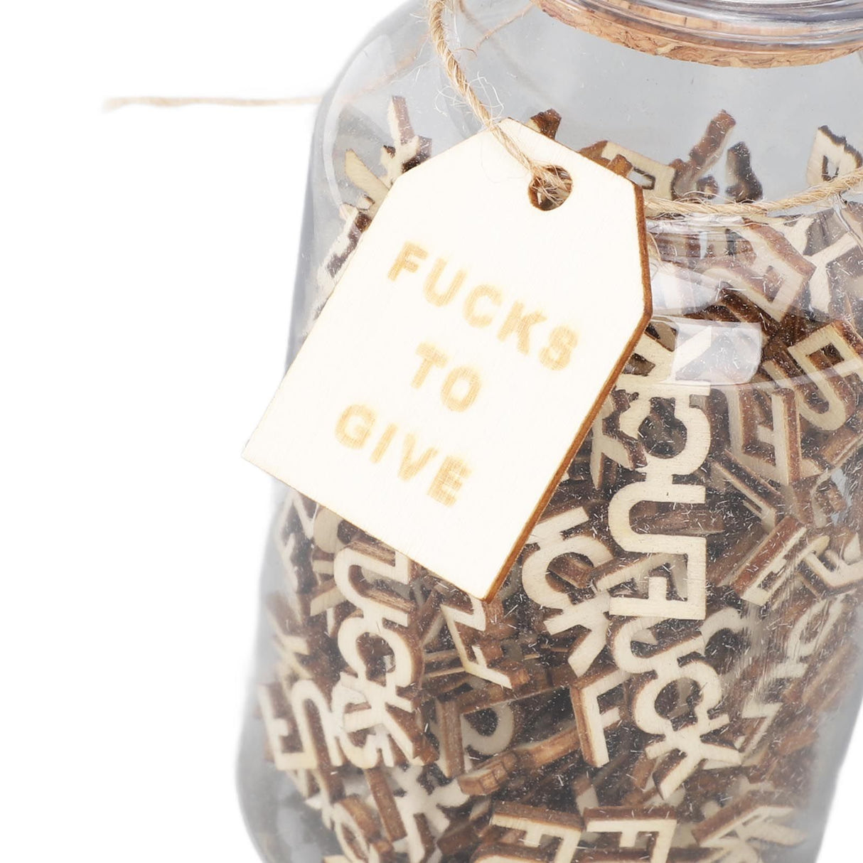 100PCS Jar of Fucks Mini Fucks to Give Wooden Letters Funny Gifts for DIY Crafts Scrapbooking Birthday Valentine's Day Anniversary Christmas