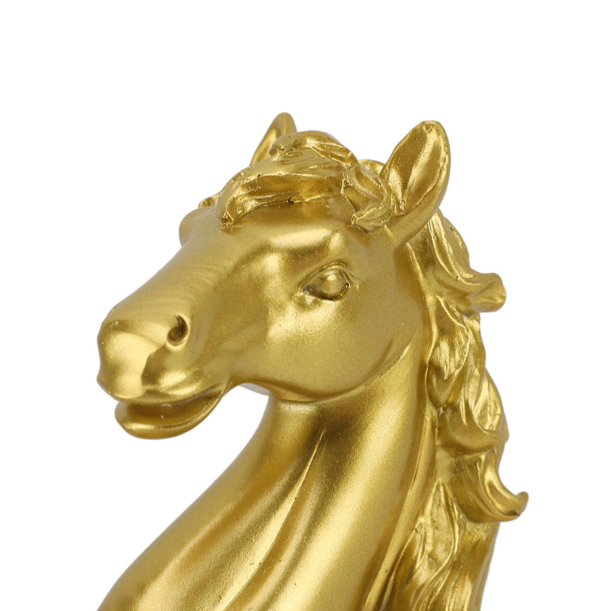 Horse Statue Gold Synthesized Resin Unique Horse Art Figurine for Wine Cabinet Office Leaping Horse