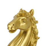 Horse Statue Gold Synthesized Resin Unique Horse Art Figurine for Wine Cabinet Office Leaping Horse