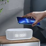 3 in 1 Alarm Clock with Wireless Charging and Night Light Portable Multifunction Desktop Clock Wireless Charger for Bedroom Study - Extra Image
