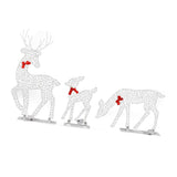 3pcs Lighted Christmas Decoration Deer Home Warm White Light Iron LED Reindeer Family Set Tabletop Decor for Outdoor Indoor Glowing Deer ‑01 - Extra Image