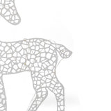 3pcs Lighted Christmas Decoration Deer Home Warm White Light Iron LED Reindeer Family Set Tabletop Decor for Outdoor Indoor Glowing Deer ‑01