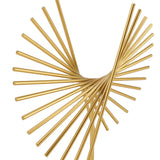 Abstract Ornament Light Luxury Metal Geometric Lines Sculpture Decoration with Base for Home Livingroom Office - Extra Image