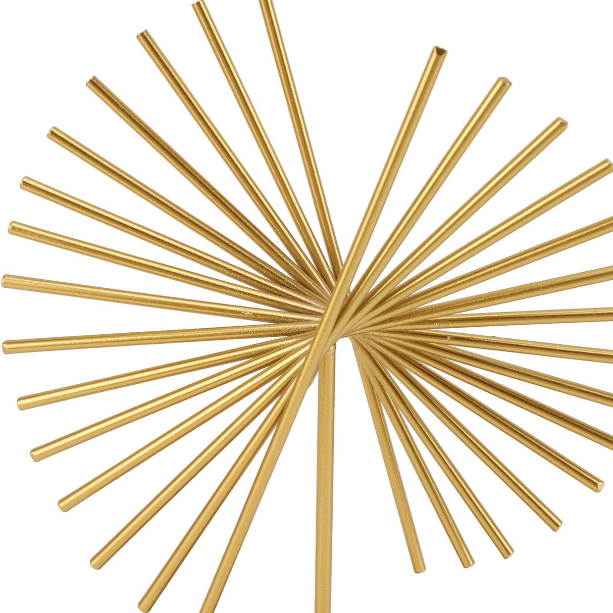 Abstract Ornament Light Luxury Metal Geometric Lines Sculpture Decoration with Base for Home Livingroom Office