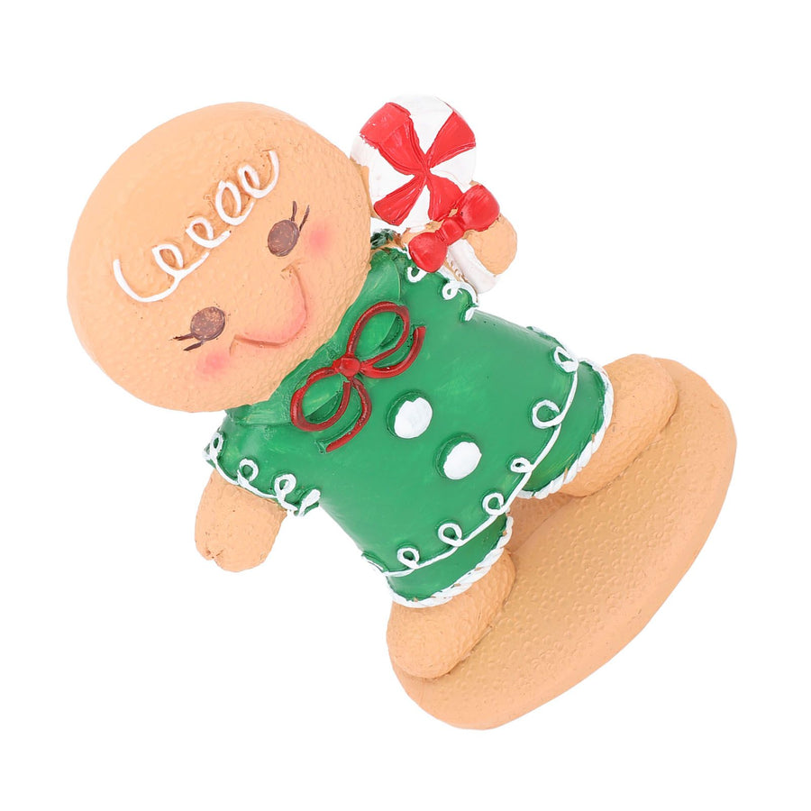 Gingerbread Kids Tabletop Figures Creativity Cute Christmas Gingerbread Table Decor for Store Bar Boy Candy