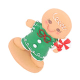 Gingerbread Kids Tabletop Figures Creativity Cute Christmas Gingerbread Table Decor for Store Bar Boy Candy - Close-Up Angle