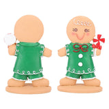 Gingerbread Kids Tabletop Figures Creativity Cute Christmas Gingerbread Table Decor for Store Bar Boy Candy