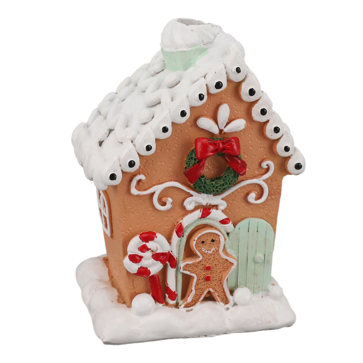 Christmas Gingerbread House Classic Exquisite Resin Christmas House Tabletop Decoration for Gift
