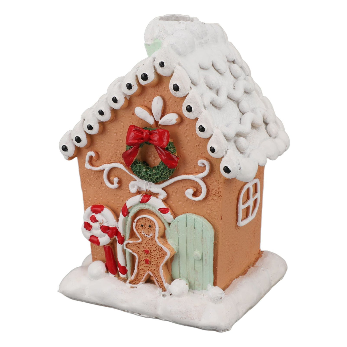Christmas Gingerbread House Classic Exquisite Resin Christmas House Tabletop Decoration for Gift