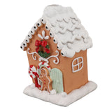 Christmas Gingerbread House Classic Exquisite Resin Christmas House Tabletop Decoration for Gift