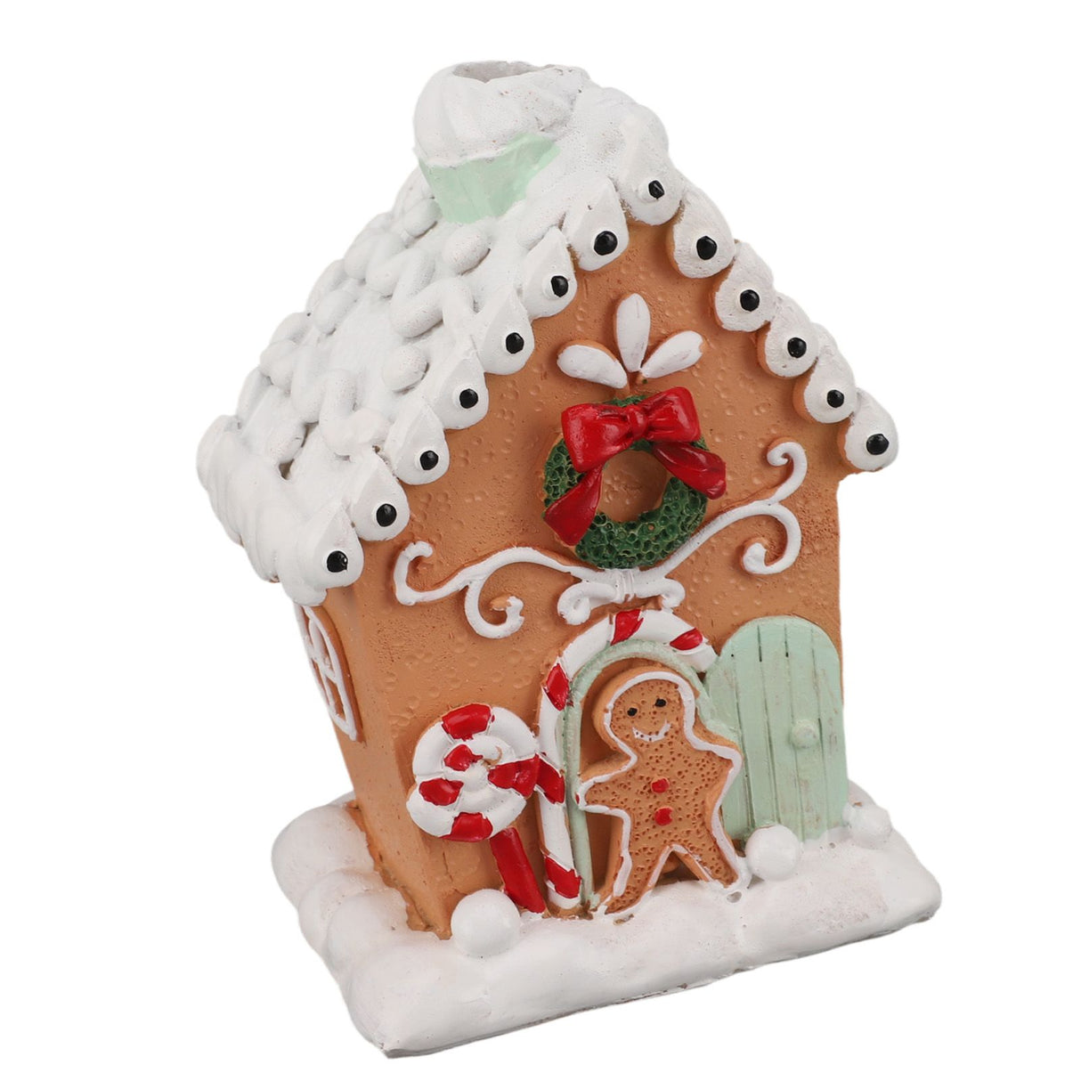 Christmas Gingerbread House Classic Exquisite Resin Christmas House Tabletop Decoration for Gift