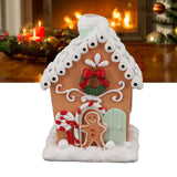 Christmas Gingerbread House Classic Exquisite Resin Christmas House Tabletop Decoration for Gift