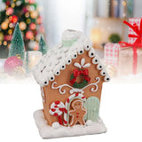 Christmas Gingerbread House Classic Exquisite Resin Christmas House Tabletop Decoration for Gift