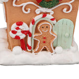 Christmas Gingerbread House Classic Exquisite Resin Christmas House Tabletop Decoration for Gift