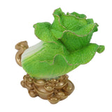 Lucky Cabbage Crafts Chinese Bai Cai Ornament Resin Feng Shui Blessing Wealth Decoration For Shop Office Gifts - Front View