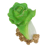 Lucky Cabbage Crafts Chinese Bai Cai Ornament Resin Feng Shui Blessing Wealth Decoration For Shop Office Gifts - 45-Degree Angle