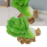 Lucky Cabbage Crafts Chinese Bai Cai Ornament Resin Feng Shui Blessing Wealth Decoration For Shop Office Gifts