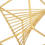 Gold Geometric Table Decor Creative 3D Iron Geometric Sculpture Compact Art Ornament Decor for Living Room Study Office - Extra Image