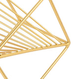 Gold Geometric Table Decor Creative 3D Iron Geometric Sculpture Compact Art Ornament Decor for Living Room Study Office