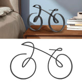 Minimalistic Bike Sculpture Metal Modern Wire Framed Style Bike Ornament Home Decoration Gift - Extra Image